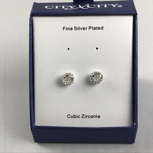 City City Fine Silver Plated Cubic Zirconia Earrings